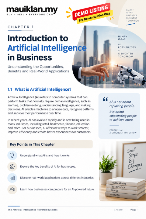 DEMO – Artificial Intelligence Powered Business e-Book