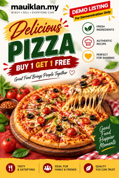 [DEMO] – Delicious Freshly Baked Pizza – Buy 1 Get 1 Free