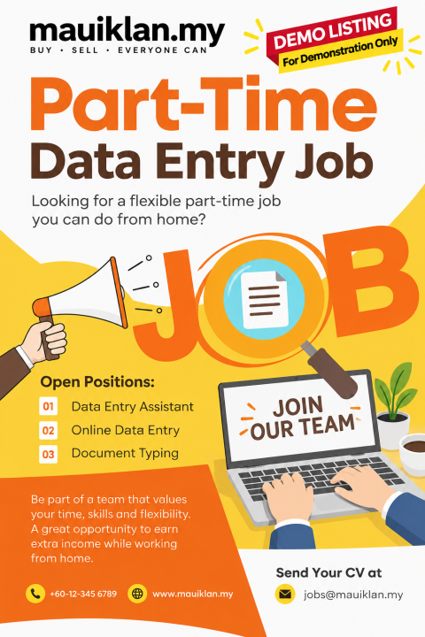 DEMO – Part-Time Work From Home Data Entry Assistant