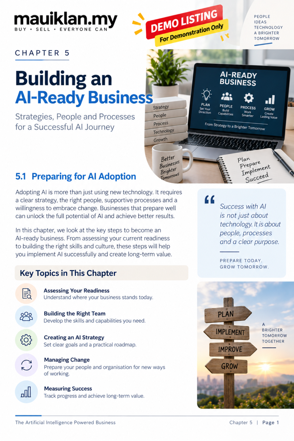 DEMO – Artificial Intelligence Powered Business e-Book